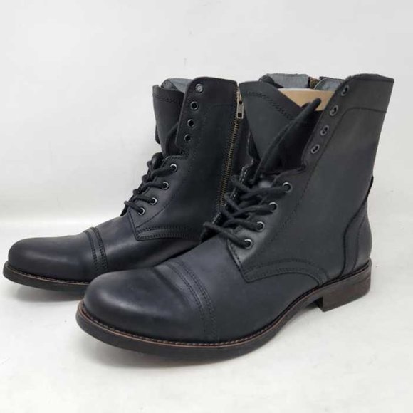 New Men's 13 Steve Madden Troopah-c distressed combat boots in black - Picture 8 of 11